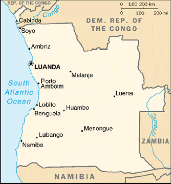 - Map Angola Travel Insurance