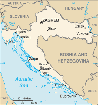 Map Croatia Travel Insurance